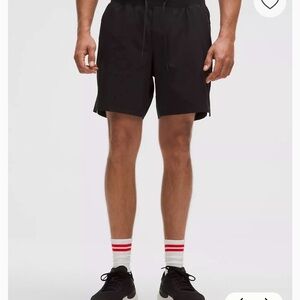 lululemon athletica Men's Black Athletic Shorts zerod in linerless shorts 7”